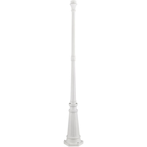 Allison 74 inch Textured White Outdoor Lamp Post