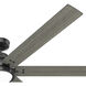 Gravity 72 inch Matte Black with Dark Gray Oak/Matte Black Blades Ceiling Fan