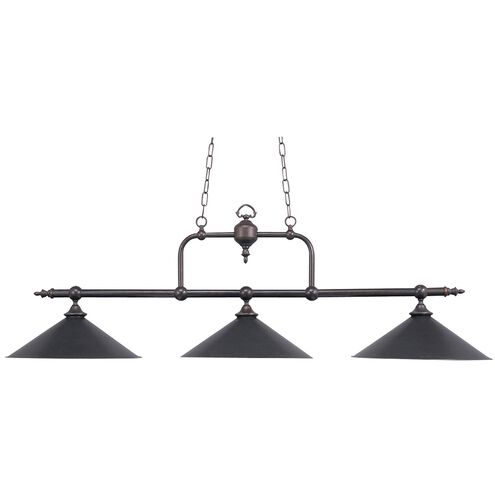 Designer Classics 3 Light 63 inch Tiffany Bronze Island Light Ceiling Light in Incandescent