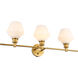 Gene 3 Light 28 inch Brass Wall sconce Wall Light