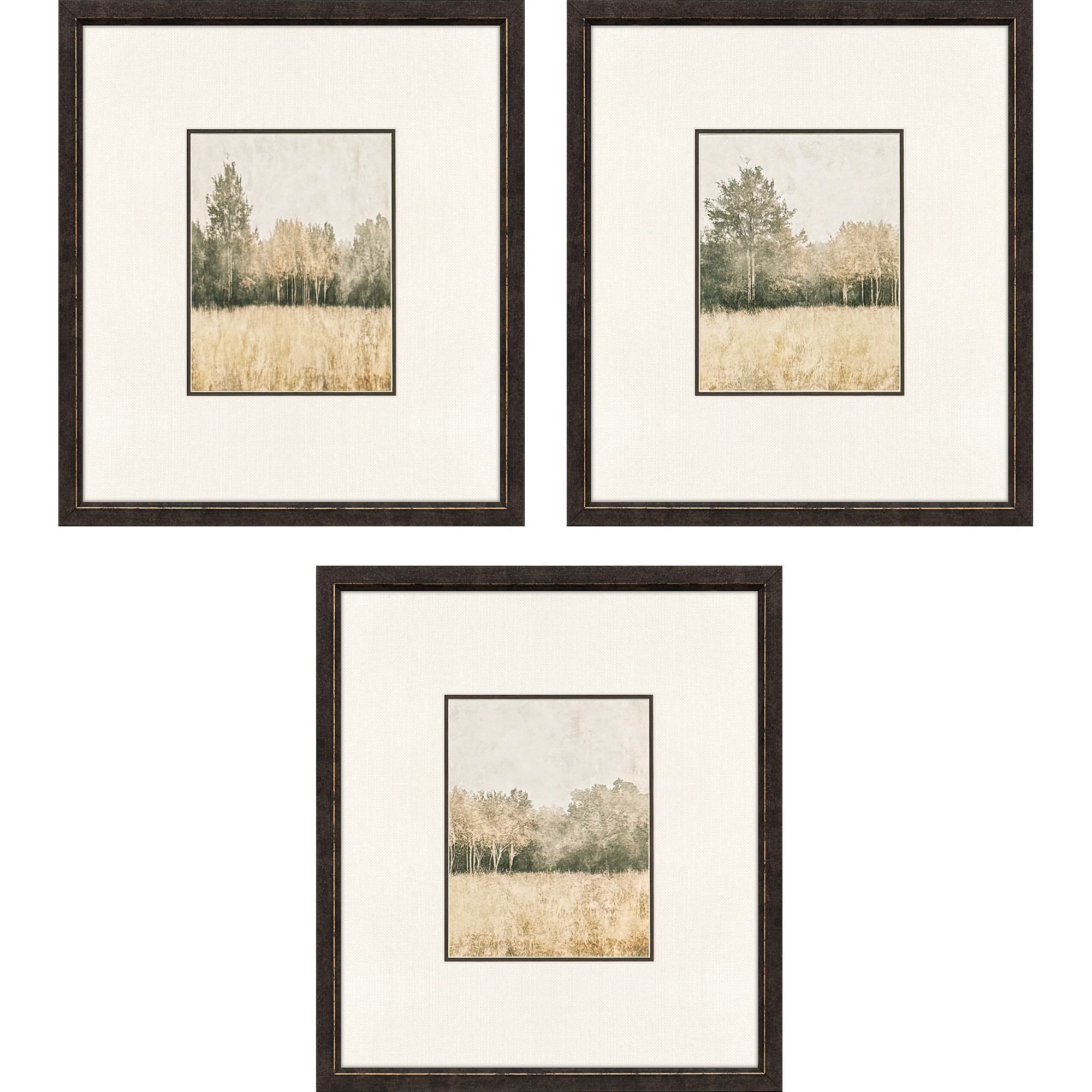 Watercolor Woods Brown and Green and Neutral Framed Art, Propac