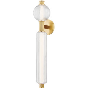 Atom LED 5.5 inch Vintage Brass Wall Sconce Wall Light