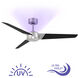 Ultra 54 inch Brushed Nickel Matte Black Ceiling Fan