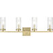 Iversen 4 Light 29.75 inch Vintage Brass Vanity Light Wall Light