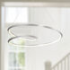 Ampersand LED 39.38 inch Brushed Nickel Pendant Ceiling Light