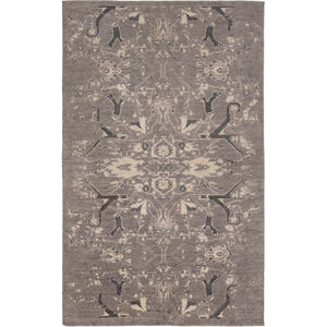 Opulent 36 X 24 inch Gray and Gray Area Rug, Wool, Cotton, and Viscose