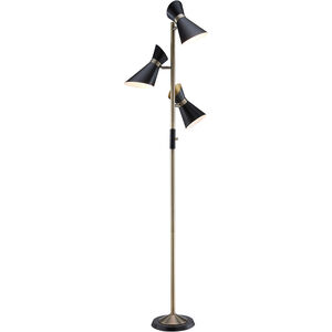 Jared 70 inch 60.00 watt Antique Brass Floor Lamp Portable Light