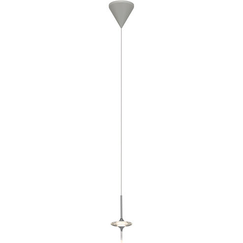 Light-Year LED 4.7 inch Chrome and Gray Pendant Ceiling Light