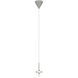 Light-Year LED 4.7 inch Chrome and Gray Pendant Ceiling Light