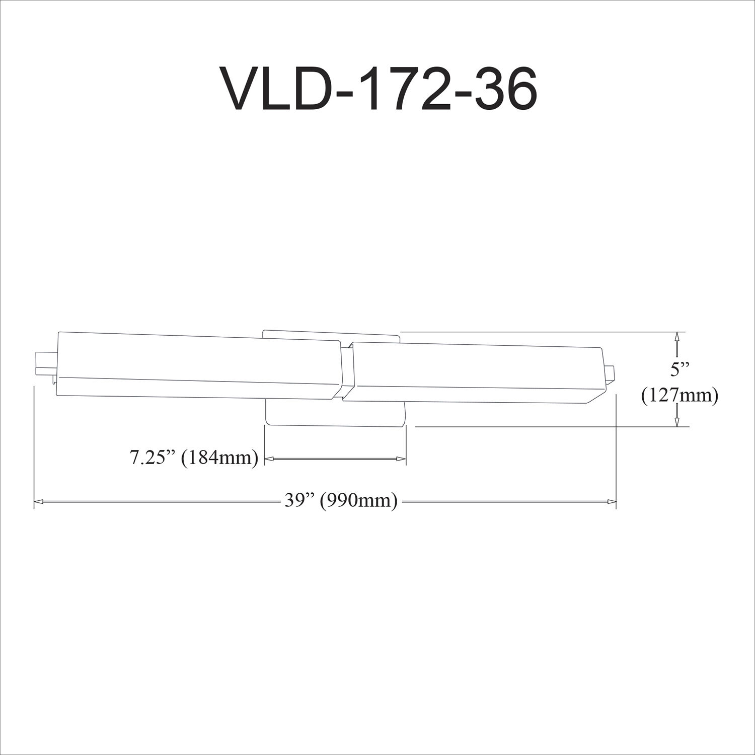 Contemporary LED 39 inch Aged Brass Vanity Light Wall Light