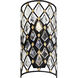 Windsor 2 Light 8 inch Carbon and Havana Gold Wall Sconce Wall Light