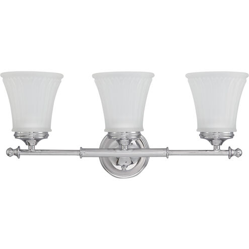 Teller 3 Light 21 inch Polished Chrome Vanity Light Wall Light