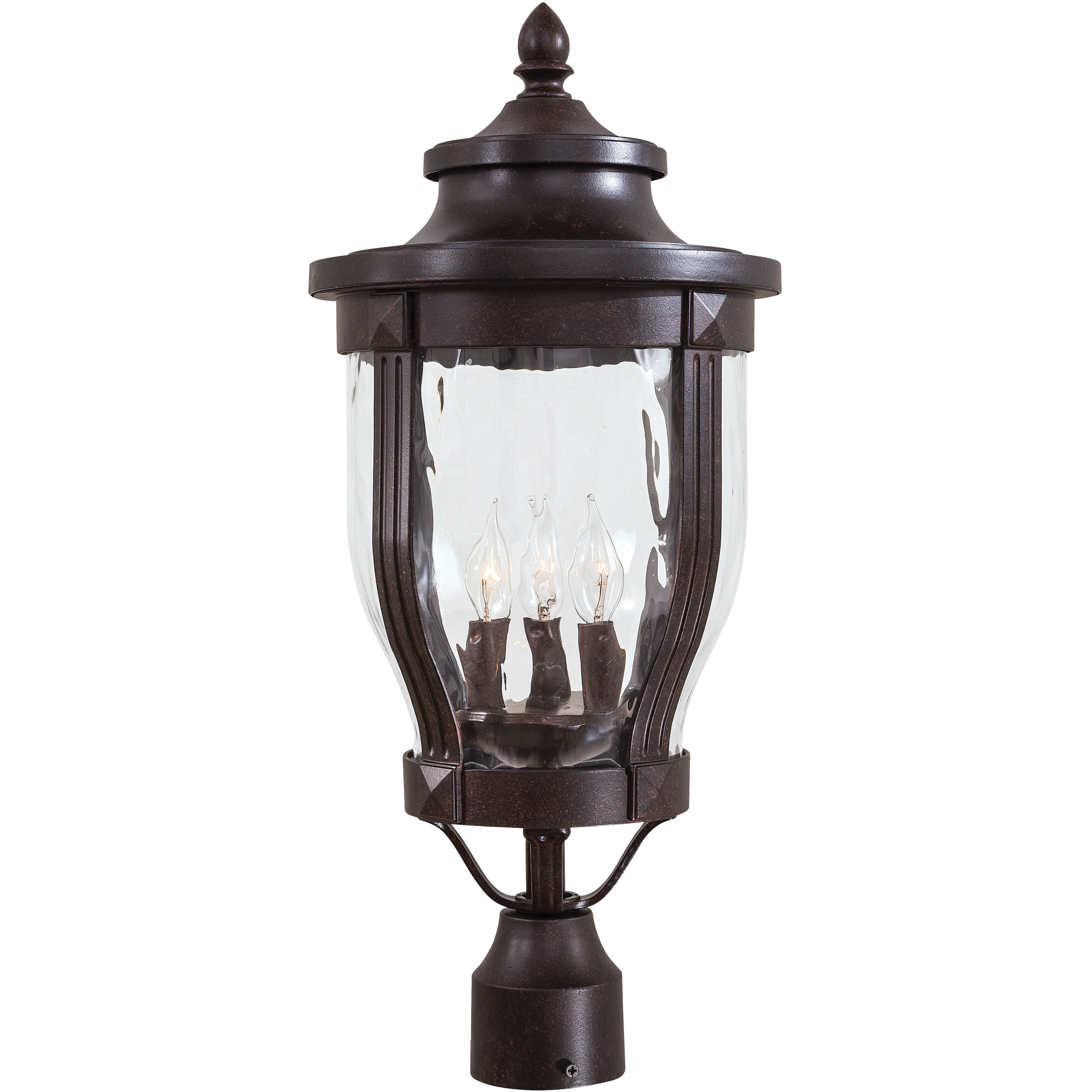 Merrimack 3 Light 23 inch Corona Bronze Outdoor Post Mount Lantern, Great Outdoors