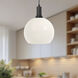 Alora Mood Castilla Pendant Ceiling Light in Matte Black, Matte Opal Glass