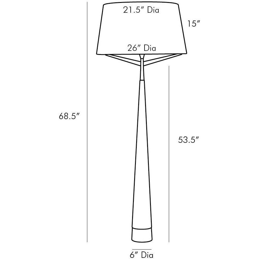 Elden 68.5 inch Ivory Floor Lamp Portable Light