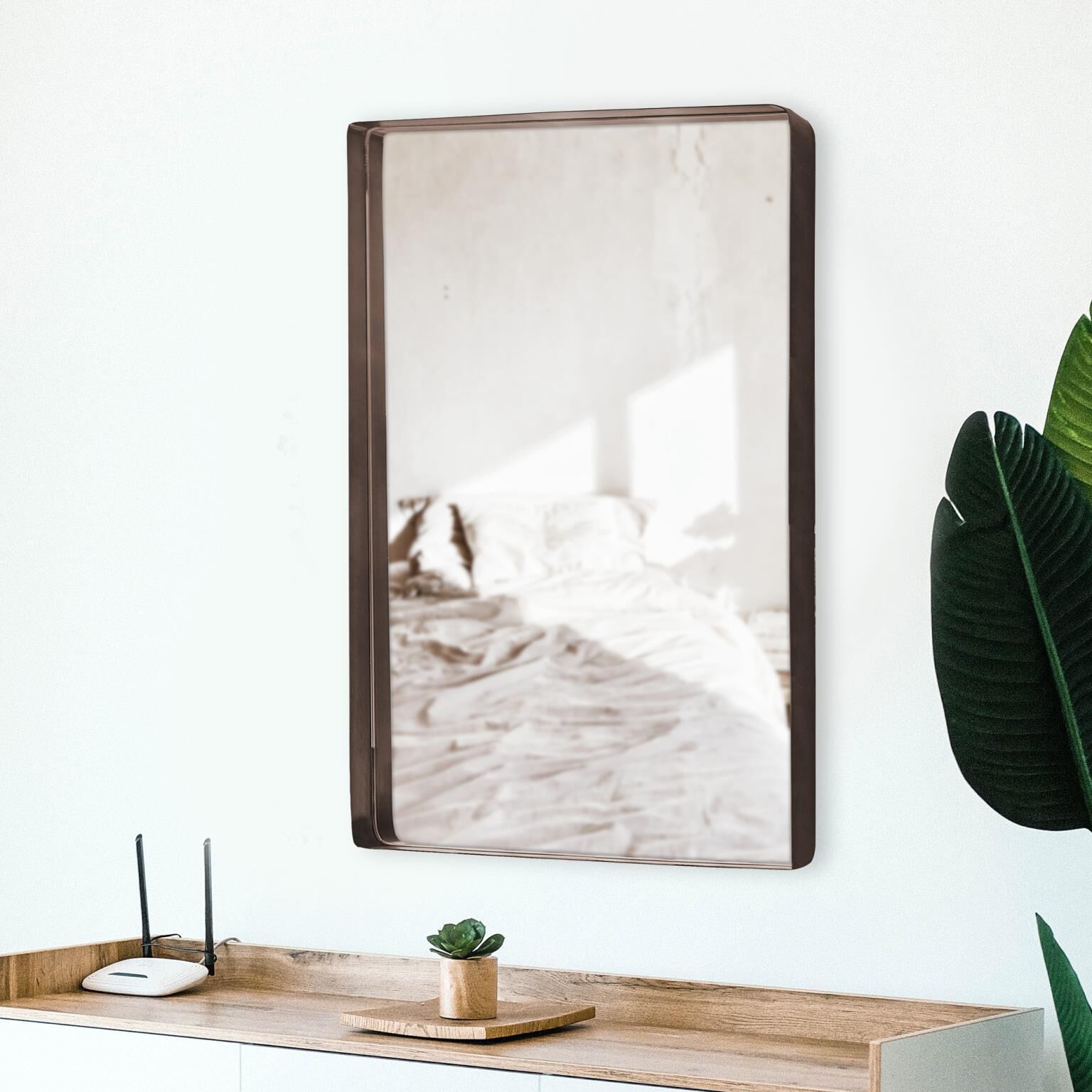 Steele 40 X 30 inch Brass Mirror