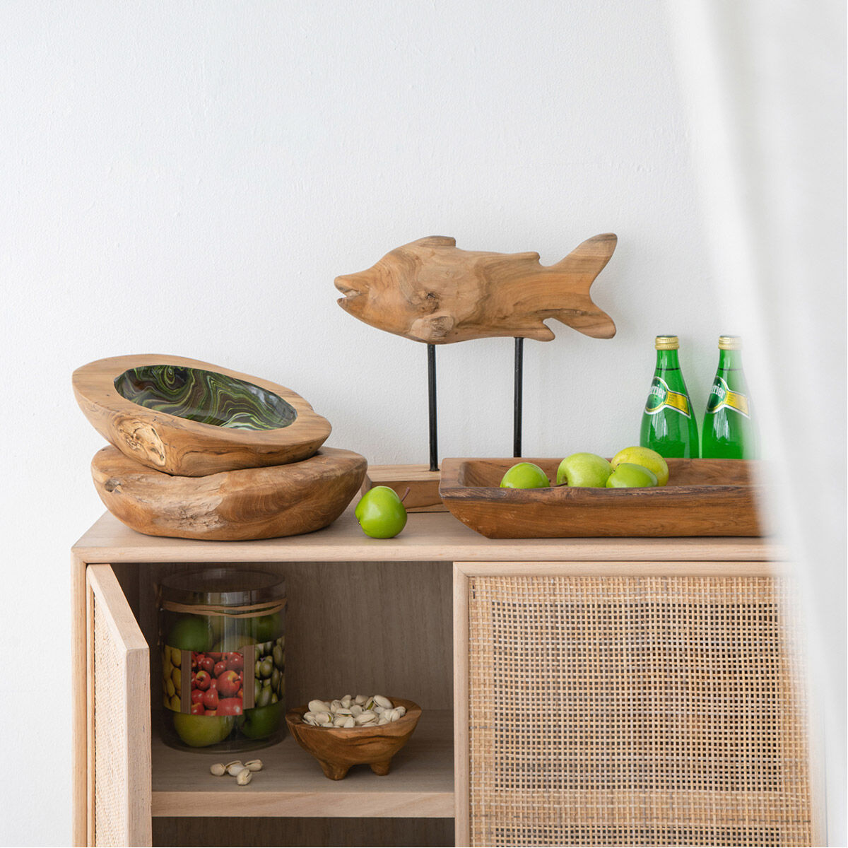 Rectangular Teak Natural Tray