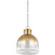 Beryl 1 Light 15.75 inch Patina Brass Pendant Ceiling Light