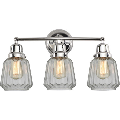 Aditi Chatham 3 Light 22.25 inch Polished Chrome Bath Vanity Light Wall Light, Aditi