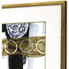 Neo Moderne White and Metallic and Brown Framed Art, The Studio