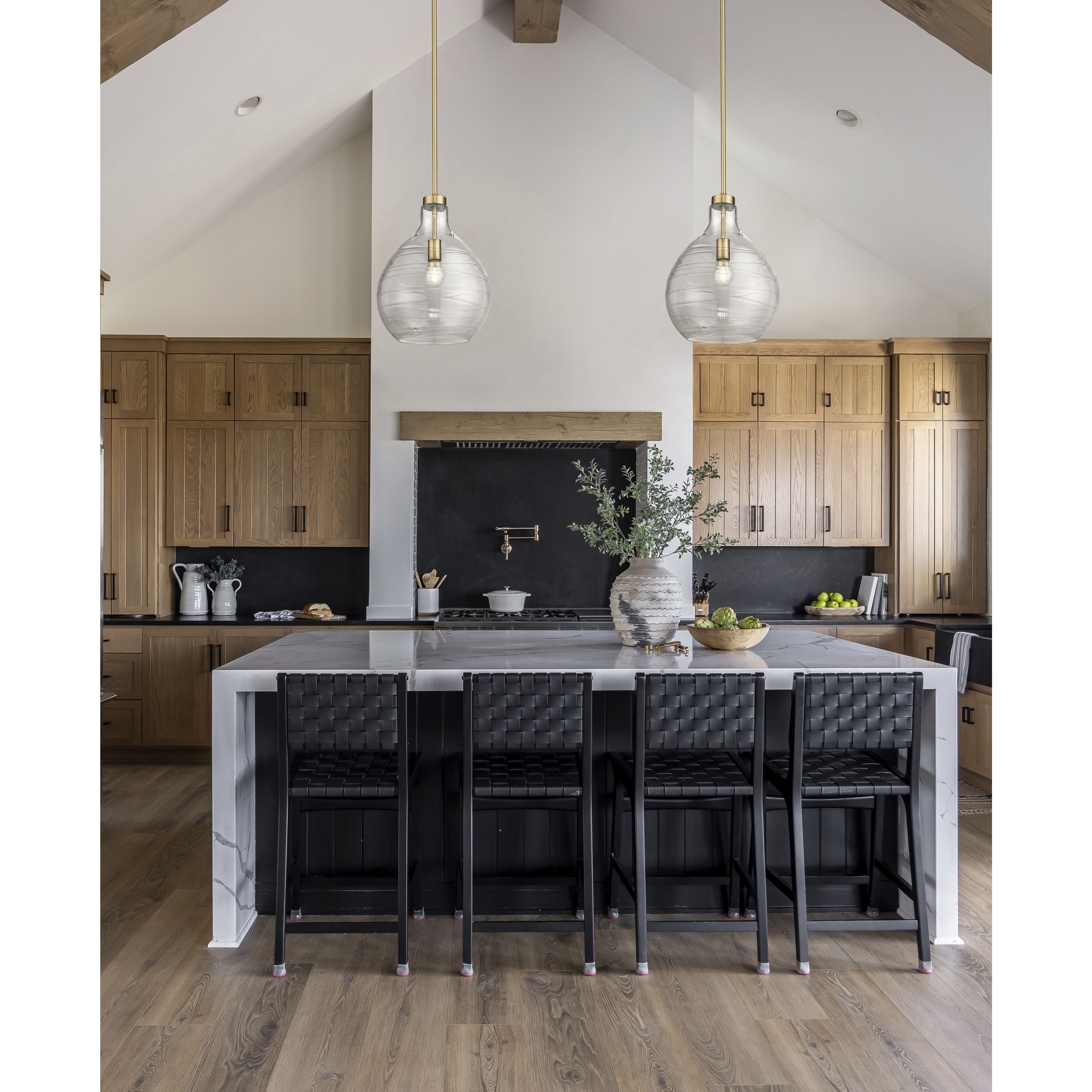 Bon Air 1 Light 13 inch Modern Gold Pendant Ceiling Light