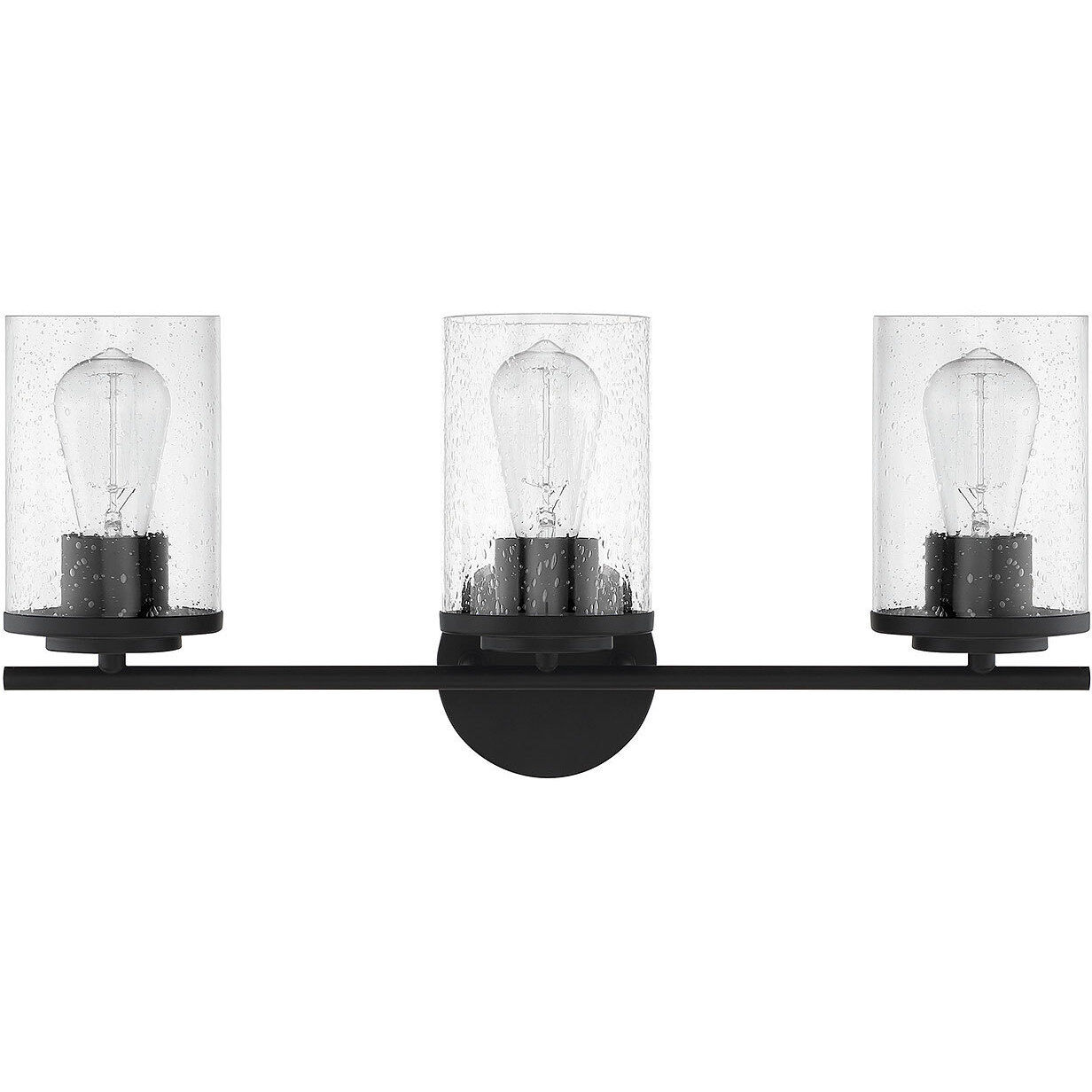 Marshall 3 Light 22 inch Black Bathroom Vanity Light Wall Light, Essentials
