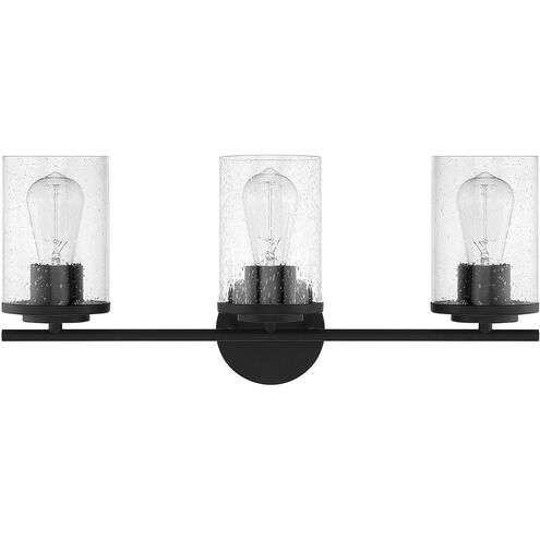 Marshall 3 Light 22 inch Black Bathroom Vanity Light Wall Light, Essentials