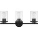 Marshall 3 Light 22 inch Black Bathroom Vanity Light Wall Light, Essentials