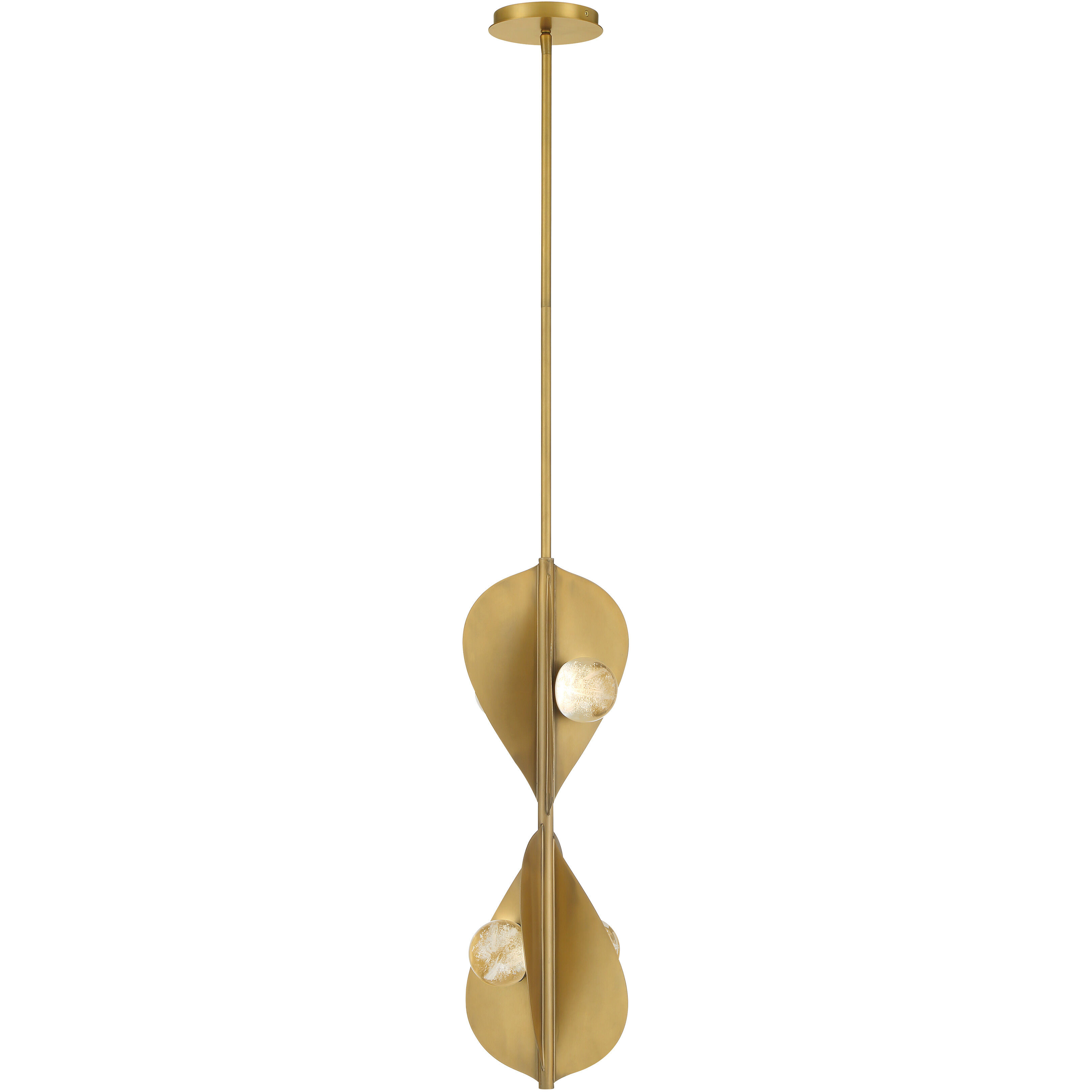 Pod LED 8.25 inch Legacy Brass Pendant Ceiling Light