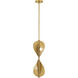 Pod LED 8.25 inch Legacy Brass Pendant Ceiling Light