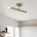 Copenhagen 2 Light 5.13 inch Antique Brass Semi-Flush Ceiling Light