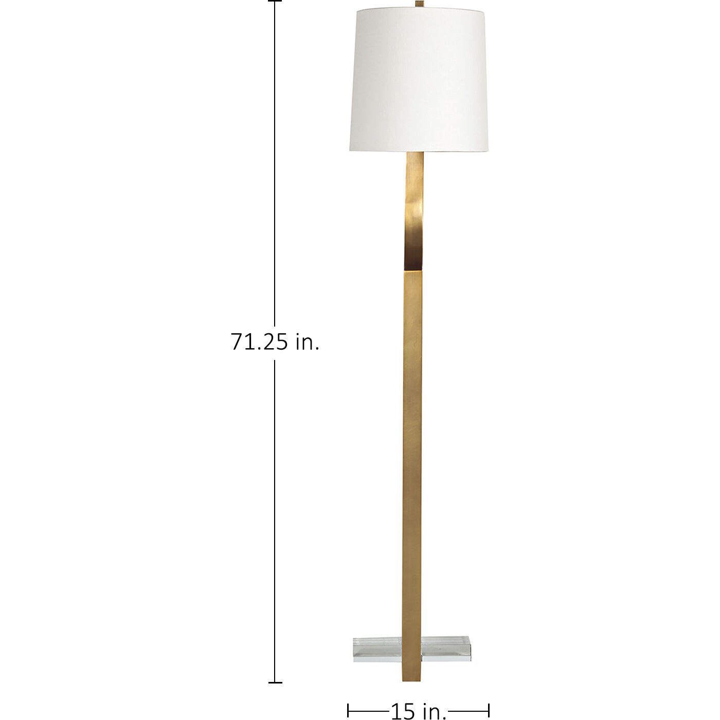 Jayden 71.25 inch Antique Brass Floor Lamp Portable Light