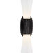 Visual Comfort Kelly Wearstler Utopia 2 Light 5 inch Aged Iron Bath Sconce Wall Light, Kelly Wearstler, Small, Double, White Glass KW2047AI-WG - Open Box