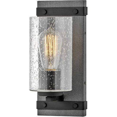 Sawyer LED 6 inch Aged Zinc with Distressed Black Vanity Light Wall Light