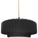Radiance Collection - Pleated Tier Pendant Ceiling Light in Matte Black, Dedicated LED, Beige Twist Cord, Gloss Black/Matte White, 14.5W x 5.25H, Form+Finish+Function