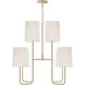 Barbara Barry Go Lightly 8 Light 31 inch China White Chandelier Ceiling Light in Silk, Medium
