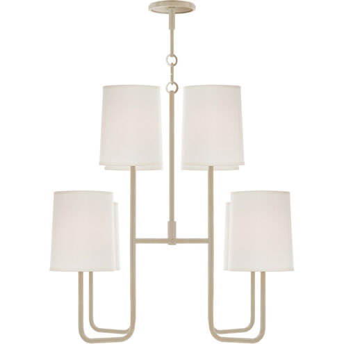 Barbara Barry Go Lightly 8 Light 31 inch China White Chandelier Ceiling Light in Silk, Medium
