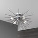 Vega LED 18 inch Silver with Polished Chrome Flush Mount Ceiling Light in Silver and Polished Chrome