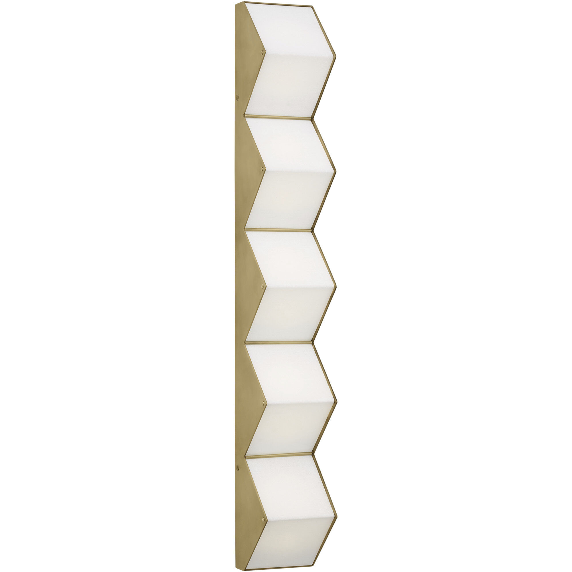 Clodagh Zig Zag Wall Sconce Wall Light in Natural Brass
