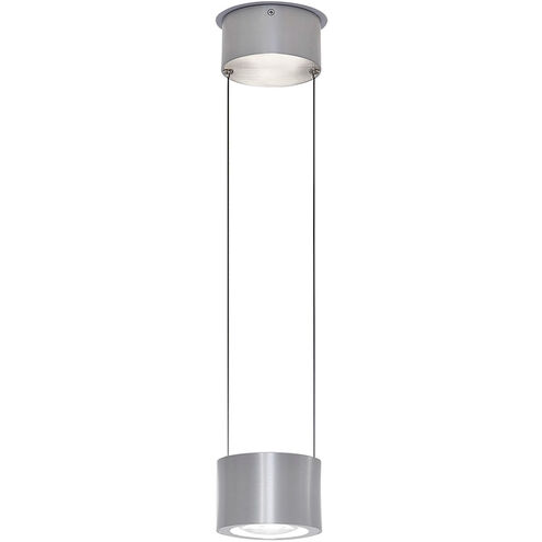 Zeitlos LED 6 inch Satin Nickel with Chrome Pendant Ceiling Light, Luce Elevata Impulse