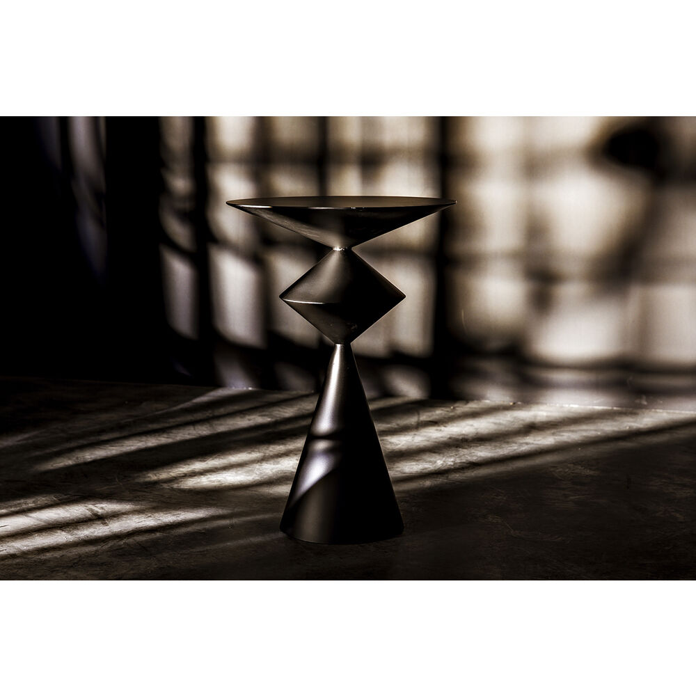 Zasa 26 X 18 inch Matte Black Side Table