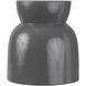 Radiance Collection - Hourglass 1 Light 7.5 inch Gloss Grey Flush-Mount Ceiling Light in Replaceable Bulb, Gloss Gray, Form+Finish+Function