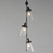 Finch 3 Light 12 inch Dark Bronze and Antique Brass Single Pendant Ceiling Light in Seedy, Dark BronzeandAntique Brass