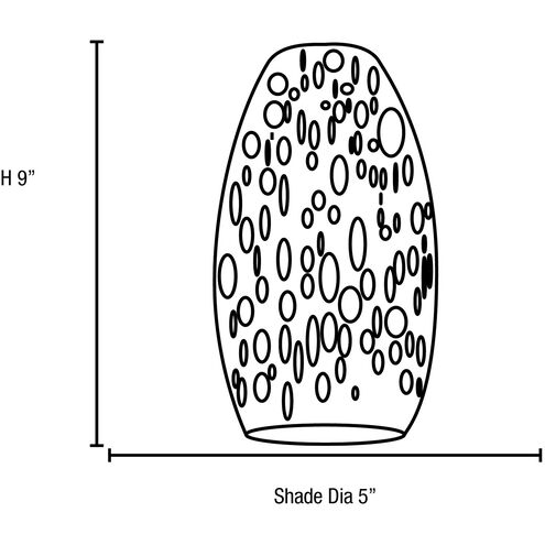 Champagne 1 Light 5 inch Oil Rubbed Bronze Pendant Ceiling Light in Brown Stone