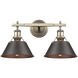 Yep Orwell Vanity Wall Light in Aged Brass, Rubbed Bronze