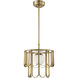 Melody 1 Light 15 inch Satin Brass Pendant Ceiling Light