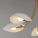 Maris 5 Light 26.5 inch White and Natural Aged Brass Single-Tier Chandelier Ceiling Light