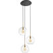 Tango 3 Light 23.62 inch Antique Brass Chandelier Ceiling Light