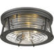 Cape Harbor 3 Light 16 inch Bronze Flush Mount Ceiling Light