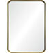 Barton 42 X 30 inch Brushed Gold Antique Wall Mirror, Large Rectangle